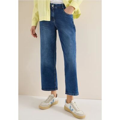cecil 7/8 High Waist Wide Leg Jeans - Blau - Damen - Size: 27 33 30 36 25 26 31 29 32 34 28 cecil 7/8 High Waist Wide Leg Jeans - Blau - Damen - Size: 27 33 30 36 25 26 31 29 32 34 28