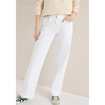 cecil High Waist Wide Leg Jeans im Loose Fit - Weiß - Damen - Size: 28 31 28 34 33 33 31 26 34 38 27 27 25 38 32 30 36 36 cecil High Waist Wide Leg Jeans im Loose Fit - Weiß - Damen - Size: 28 31 28 34 33 33 31 26 34 38 27 27 25 38 32 30 36 36