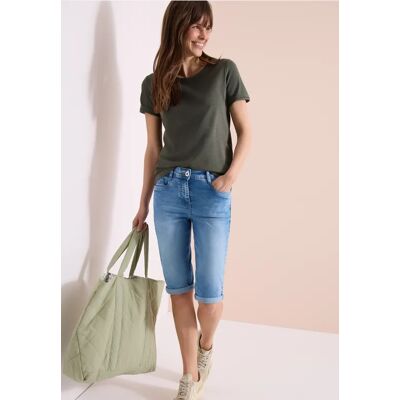 cecil Straight Leg Jeansshorts im Slim Fit - Blau - Damen - Size: 33 34 36 32 30 31 38 cecil Straight Leg Jeansshorts im Slim Fit - Blau - Damen - Size: 33 34 36 32 30 31 38