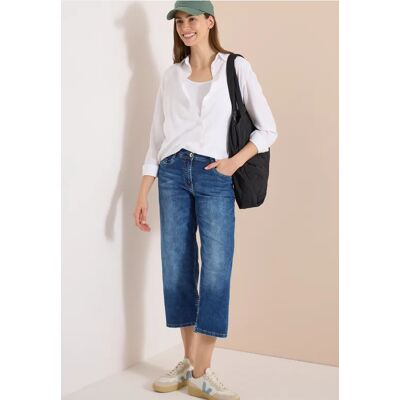 cecil 3/4 Wide Leg Jeans im Loose Fit - Blau - Damen - Size: 27 36 33 31 30 32 29 28 26 34 38 cecil 3/4 Wide Leg Jeans im Loose Fit - Blau - Damen - Size: 27 36 33 31 30 32 29 28 26 34 38