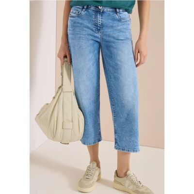 cecil 3/4 Wide Leg Jeans im Loose Fit - Blau - Damen - Size: 32 38 36 34 28 30 33 26 31 cecil 3/4 Wide Leg Jeans im Loose Fit - Blau - Damen - Size: 32 38 36 34 28 30 33 26 31