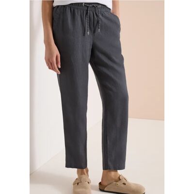 cecil Slim Leg Hose aus Leinen im Casual Fit - Grau - Damen - Size: L XXL S M XL cecil Slim Leg Hose aus Leinen im Casual Fit - Grau - Damen - Size: L XXL S M XL
