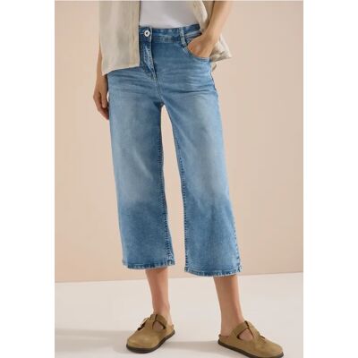 cecil 3/4 High Waist Wide Leg Jeans im Slim Fit - Blau - Damen - Size: 28 31 34 33 38 36 32 cecil 3/4 High Waist Wide Leg Jeans im Slim Fit - Blau - Damen - Size: 28 31 34 33 38 36 32