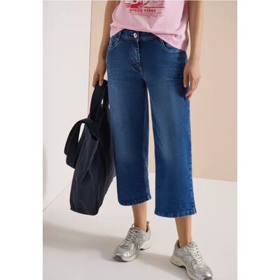 cecil 3/4 Wide Leg Jeans im Loose Fit - Blau - Damen - Size: 33 29 32 26 34 31 30 27 25 36 28 cecil 3/4 Wide Leg Jeans im Loose Fit - Blau - Damen - Size: 33 29 32 26 34 31 30 27 25 36 28