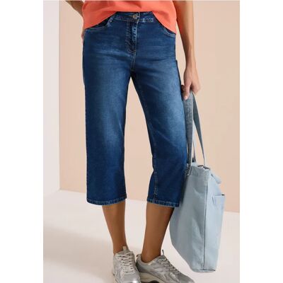 cecil Wide Leg 3/4 Jeans im Loose Fit - Blau - Damen - Size: 28 33 31 29 36 30 38 34 27 32 cecil Wide Leg 3/4 Jeans im Loose Fit - Blau - Damen - Size: 28 33 31 29 36 30 38 34 27 32