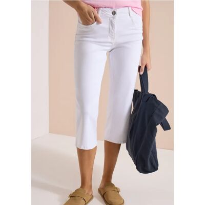 cecil Wide Leg 3/4 Jeans im Loose Fit - Weiß - Damen - Size: 31 36 26 38 32 25 34 27 30 28 29 33 cecil Wide Leg 3/4 Jeans im Loose Fit - Weiß - Damen - Size: 31 36 26 38 32 25 34 27 30 28 29 33