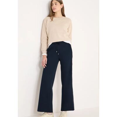 cecil Piqué Hose mit Tape - Blau - Damen - Size: L XXL M XXXL XL XS S cecil Piqué Hose mit Tape - Blau - Damen - Size: L XXL M XXXL XL XS S