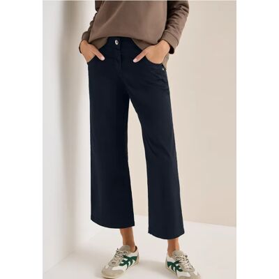 cecil 7/8 High Waist Wide Leg Hose im Loose Fit - Blau - Damen - Size: 28 31 38 36 32 30 29 34 33 cecil 7/8 High Waist Wide Leg Hose im Loose Fit - Blau - Damen - Size: 28 31 38 36 32 30 29 34 33