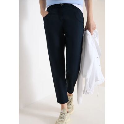 cecil 7/8 Mid Waist Slim Leg Hose im Casual Fit - Blau - Damen - Size: 34 26 33 36 30 28 27 32 25 29 31 cecil 7/8 Mid Waist Slim Leg Hose im Casual Fit - Blau - Damen - Size: 34 26 33 36 30 28 27 32 25 29 31