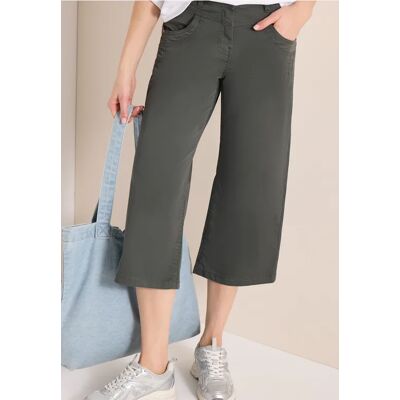 cecil 3/4 High Waist Wide Leg Hose im Loose Fit - Grün - Damen - Size: 33 27 34 38 28 32 29 25 31 30 26 36 cecil 3/4 High Waist Wide Leg Hose im Loose Fit - Grün - Damen - Size: 33 27 34 38 28 32 29 25 31 30 26 36