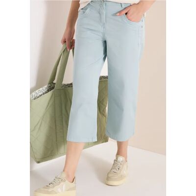 cecil 3/4 High Waist Wide Leg Hose im Loose Fit - Blau - Damen - Size: 31 34 28 29 27 33 30 26 38 25 36 32 cecil 3/4 High Waist Wide Leg Hose im Loose Fit - Blau - Damen - Size: 31 34 28 29 27 33 30 26 38 25 36 32