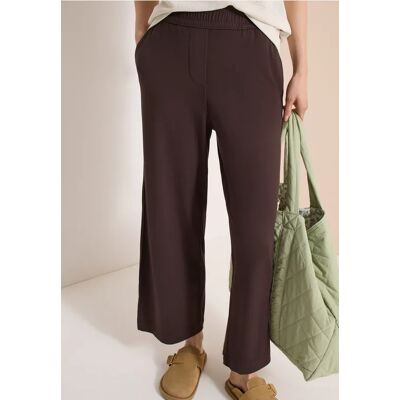 cecil 7/8 High Waist Wide Leg Jerseyhose im Loose Fit - Braun - Damen - Size: XL XS L XXL S M XXXL cecil 7/8 High Waist Wide Leg Jerseyhose im Loose Fit - Braun - Damen - Size: XL XS L XXL S M XXXL