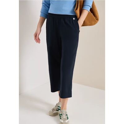 cecil 3/4 High Waist Wide Leg Hose im Loose Fit - Blau - Damen - Size: L S XXL XS XL XXXL cecil 3/4 High Waist Wide Leg Hose im Loose Fit - Blau - Damen - Size: L S XXL XS XL XXXL