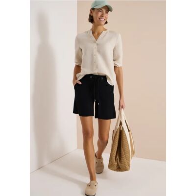 cecil Wide Leg Shorts im Loose Fit - Schwarz - Damen - Size: XS 3XL XL XXL L cecil Wide Leg Shorts im Loose Fit - Schwarz - Damen - Size: XS 3XL XL XXL L