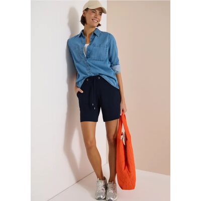 cecil Wide Leg Shorts im Loose Fit - Blau - Damen - Size: M XXL S L XS XL 3XL cecil Wide Leg Shorts im Loose Fit - Blau - Damen - Size: M XXL S L XS XL 3XL