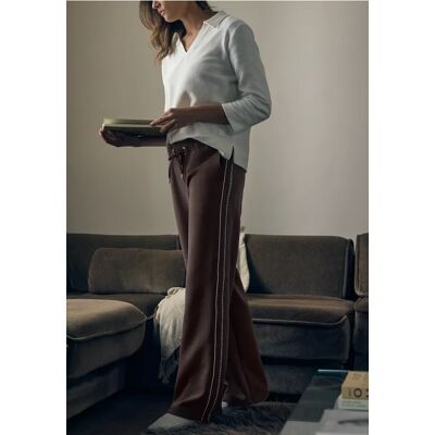 cecil Hose mit Tapestreifen - Braun - Damen - Size: L S XXL XL XS M cecil Hose mit Tapestreifen - Braun - Damen - Size: L S XXL XL XS M
