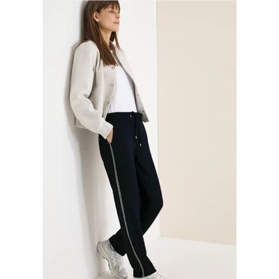 cecil Hose mit Tape-Detail - Blau - Damen - Size: XL XXL M L XXXL S XS cecil Hose mit Tape-Detail - Blau - Damen - Size: XL XXL M L XXXL S XS
