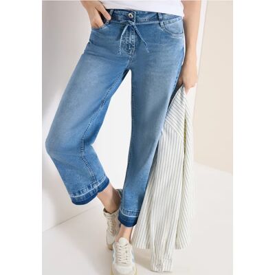 cecil 7/8 High Waist Straight Leg Jeans mit Loose Fit - Blau - Damen - Size: 34 27 36 33 32 29 28 30 cecil 7/8 High Waist Straight Leg Jeans mit Loose Fit - Blau - Damen - Size: 34 27 36 33 32 29 28 30