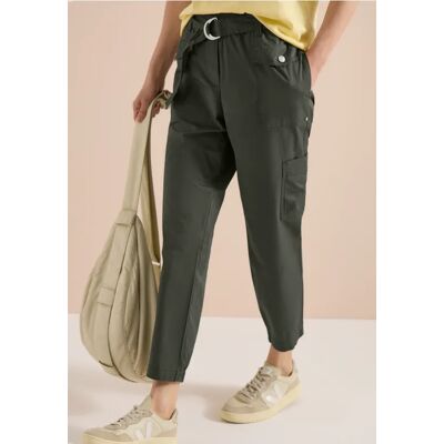 cecil Mid Waist Slim Leg Hose im Loose Fit - Grün - Damen - Size: S XS XL XXL L M cecil Mid Waist Slim Leg Hose im Loose Fit - Grün - Damen - Size: S XS XL XXL L M