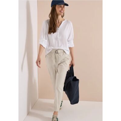 cecil Mid Waist Slim Leg Hose im Loose Fit - Beige - Damen - Size: XXL M S L XL XS cecil Mid Waist Slim Leg Hose im Loose Fit - Beige - Damen - Size: XXL M S L XL XS