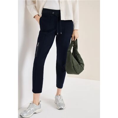 cecil Mid Waist Slim Leg Hose im Casual Fit - Blau - Damen - Size: L XXL S XL M XS cecil Mid Waist Slim Leg Hose im Casual Fit - Blau - Damen - Size: L XXL S XL M XS