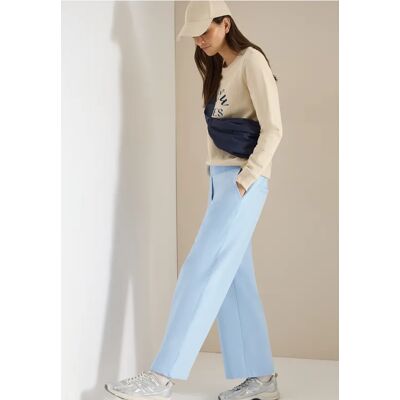 cecil High Waist Wide Leg Sweathose im Washed-Look - Blau - Damen - Size: XXXL XL M XS S L XXL cecil High Waist Wide Leg Sweathose im Washed-Look - Blau - Damen - Size: XXXL XL M XS S L XXL