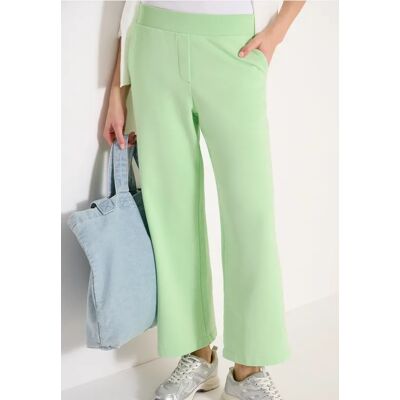 cecil High Waist Wide Leg Sweathose im Washed-Look - Grün - Damen - Size: XL L S XXL XXXL XS M cecil High Waist Wide Leg Sweathose im Washed-Look - Grün - Damen - Size: XL L S XXL XXXL XS M