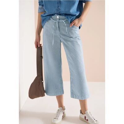 cecil Wide Flared Leg Jeans mit Streifen - Blau - Damen - Size: 36 26 33 31 34 29 30 28 27 25 32 cecil Wide Flared Leg Jeans mit Streifen - Blau - Damen - Size: 36 26 33 31 34 29 30 28 27 25 32