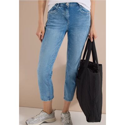 cecil 7/8 High Waist Straight Leg Jeans im Slim Fit - Blau - Damen - Size: 27 32 29 25 38 36 28 33 34 26 31 cecil 7/8 High Waist Straight Leg Jeans im Slim Fit - Blau - Damen - Size: 27 32 29 25 38 36 28 33 34 26 31