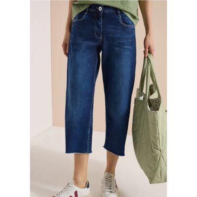 cecil 3/4 Wide Leg Jeans im Loose Fit - Blau - Damen - Size: 26 31 33 25 27 34 29 32 30 28 36 cecil 3/4 Wide Leg Jeans im Loose Fit - Blau - Damen - Size: 26 31 33 25 27 34 29 32 30 28 36