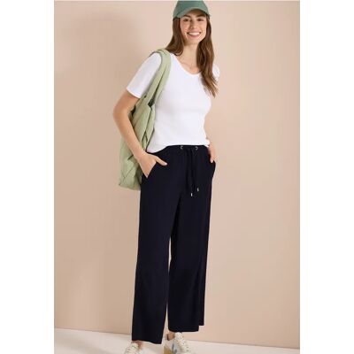 cecil 7/8 High Waist Wide Leg Hose im Loose Fit - Blau - Damen - Size: XXL S XL XS L M cecil 7/8 High Waist Wide Leg Hose im Loose Fit - Blau - Damen - Size: XXL S XL XS L M