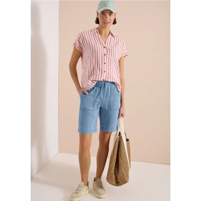 cecil Straight Leg Shorts im Washed-Look - Blau - Damen - Size: XXL 3XL XL L M cecil Straight Leg Shorts im Washed-Look - Blau - Damen - Size: XXL 3XL XL L M