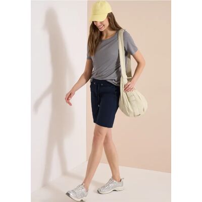 cecil Seersucker Shorts in Uni Farben - Blau - Damen - Size: 3XL L XS S XL XXL cecil Seersucker Shorts in Uni Farben - Blau - Damen - Size: 3XL L XS S XL XXL