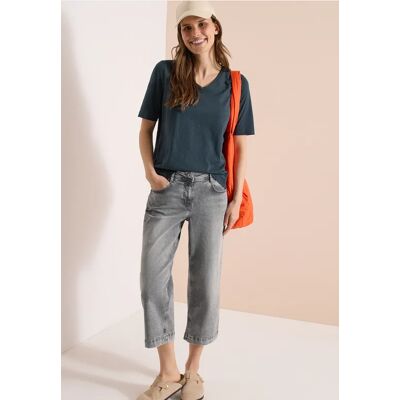cecil 3/4 Wide Leg Jeans im Loose Fit - Grau - Damen - Size: 25 33 26 36 34 38 30 32 27 31 28 29 cecil 3/4 Wide Leg Jeans im Loose Fit - Grau - Damen - Size: 25 33 26 36 34 38 30 32 27 31 28 29