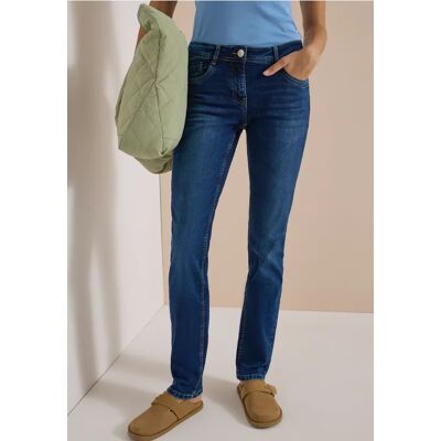 cecil Mid Waist Straight Leg Jeans im Casual Fit - Blau - Damen - Size: 31 30 34 25 26 28 33 32 29 27 36 cecil Mid Waist Straight Leg Jeans im Casual Fit - Blau - Damen - Size: 31 30 34 25 26 28 33 32 29 27 36