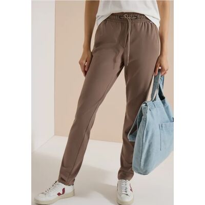 cecil Mid Waist Slim Leg Hose im Casual Fit - Braun - Damen - Size: L S XS XXL XL M cecil Mid Waist Slim Leg Hose im Casual Fit - Braun - Damen - Size: L S XS XXL XL M