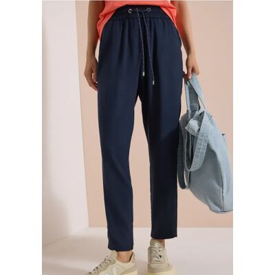 cecil Mid Waist Slim Leg Hose im Loose Fit - Blau - Damen - Size: M XS S L XXL XL cecil Mid Waist Slim Leg Hose im Loose Fit - Blau - Damen - Size: M XS S L XXL XL