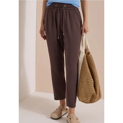 cecil Mid Waist Slim Leg Hose im Loose Fit - Braun - Damen - Size: XXL M L XL XS S cecil Mid Waist Slim Leg Hose im Loose Fit - Braun - Damen - Size: XXL M L XL XS S