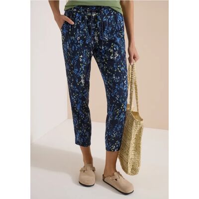 cecil Mid Waist Slim Leg Hose im Loose Fit - Blau - Damen - Size: XL S M XS XXL L cecil Mid Waist Slim Leg Hose im Loose Fit - Blau - Damen - Size: XL S M XS XXL L