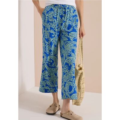 cecil 7/8 High Waist Wide Leg Hose im Loose Fit - Blau - Damen - Size: XL XS L XXL S XXXL M cecil 7/8 High Waist Wide Leg Hose im Loose Fit - Blau - Damen - Size: XL XS L XXL S XXXL M