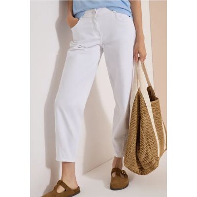 cecil High Waist Barrel Leg Jeans im Loose Fit - Weiß - Damen - Size: 34 32 25 30 38 36 27 26 33 cecil High Waist Barrel Leg Jeans im Loose Fit - Weiß - Damen - Size: 34 32 25 30 38 36 27 26 33