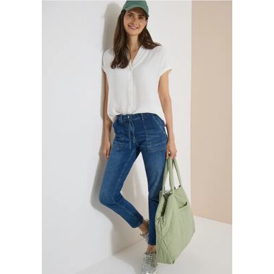 cecil Straight Leg Jeans mit Gürteldetail - Blau - Damen - Size: 28 29 34 31 36 26 33 29 27 32 32 31 28 33 25 30 25 30 26 36 34 27 cecil Straight Leg Jeans mit Gürteldetail - Blau - Damen - Size: 28 29 34 31 36 26 33 29 27 32 32 31 28 33 25 30 25 30 26 36 34 27