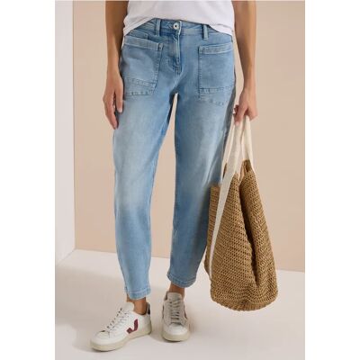 cecil Barrel Leg Jeans mit aufgesetzten Taschen - Blau - Damen - Size: 34 27 28 26 30 29 33 25 31 32 36 cecil Barrel Leg Jeans mit aufgesetzten Taschen - Blau - Damen - Size: 34 27 28 26 30 29 33 25 31 32 36