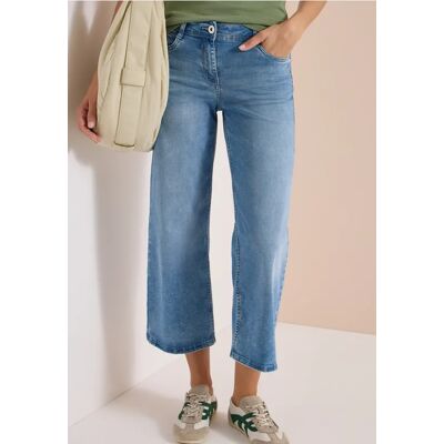 cecil High Waist Wide Leg Jeans im Slim Fit - Blau - Damen - Size: 33 28 27 34 26 30 25 36 32 29 31 cecil High Waist Wide Leg Jeans im Slim Fit - Blau - Damen - Size: 33 28 27 34 26 30 25 36 32 29 31