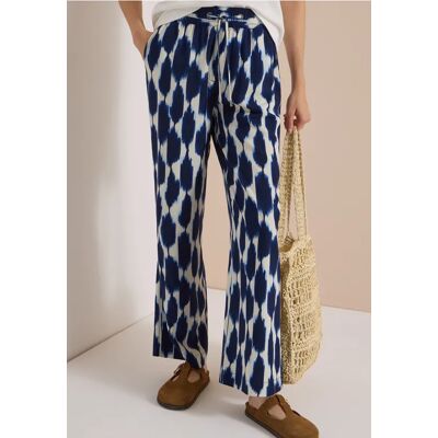 cecil High Waist Wide Leg Hose im Loose Fit - Blau - Damen - Size: M S L L M XXL XL XS XXL S XS XL cecil High Waist Wide Leg Hose im Loose Fit - Blau - Damen - Size: M S L L M XXL XL XS XXL S XS XL