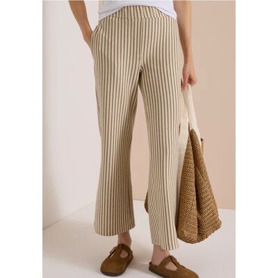 cecil Wide Leg Hose in Strick-Optik - Beige - Damen - Size: S XL L XXL XS XXXL M cecil Wide Leg Hose in Strick-Optik - Beige - Damen - Size: S XL L XXL XS XXXL M