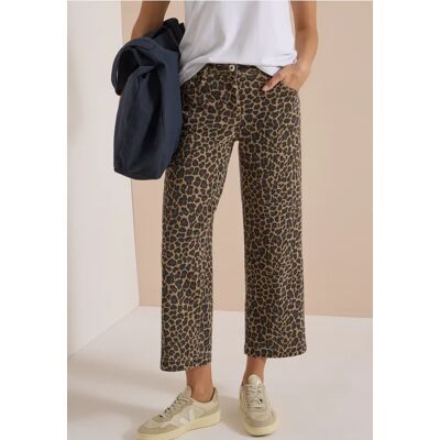 cecil High Waist Wide Leg Jeans mit Leo-Muster - Braun - Damen - Size: 34 29 26 36 31 31 33 30 25 32 36 34 29 32 27 30 28 cecil High Waist Wide Leg Jeans mit Leo-Muster - Braun - Damen - Size: 34 29 26 36 31 31 33 30 25 32 36 34 29 32 27 30 28