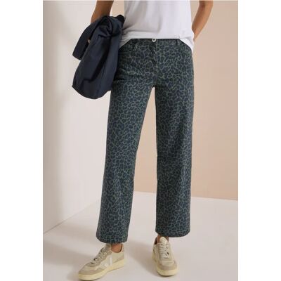 cecil High Waist Wide Leg Jeans mit Leo-Muster - Grün - Damen - Size: 27 29 31 32 33 33 30 36 26 28 36 25 27 25 32 30 28 34 26 31 29 34 cecil High Waist Wide Leg Jeans mit Leo-Muster - Grün - Damen - Size: 27 29 31 32 33 33 30 36 26 28 36 25 27 25 32 30 28 34 26 31 29 34