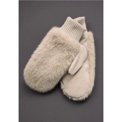 Street One Velours Fäustlinge - Beige - Damen Street One Velours Fäustlinge - Beige - Damen