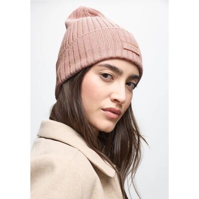 Street One Rippstrick Beanie - Rosa - Damen Street One Rippstrick Beanie - Rosa - Damen